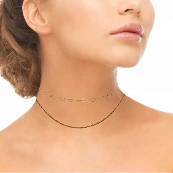 Sterling Layered Heart & Twist Rope Necklace - Picture 2 of 5